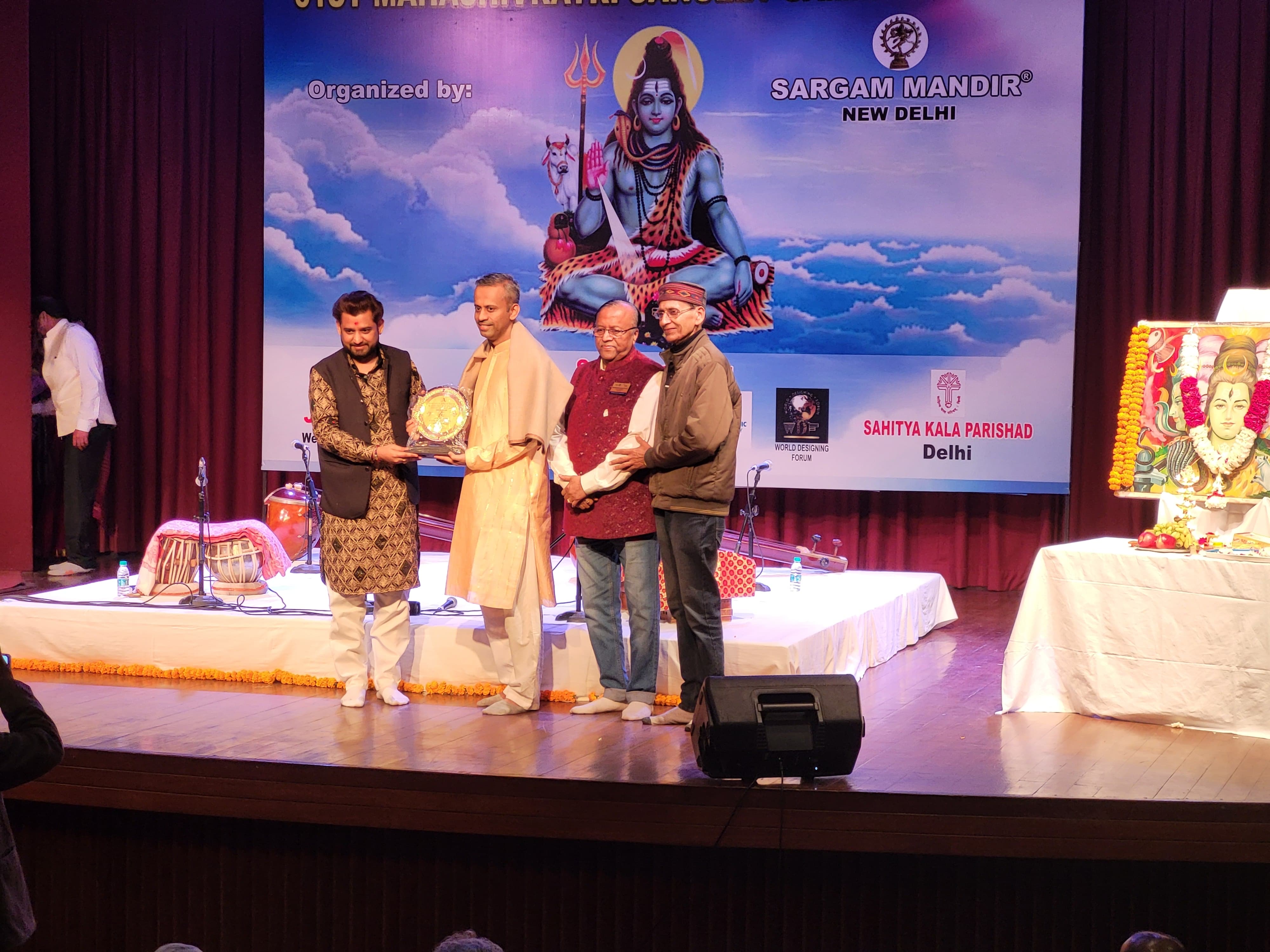 Pandit Jagdish Mohan ji Samman awarded to Mukul Kulkarni at Triveni Kala Sangam, New Delhi Feb 26, 2025