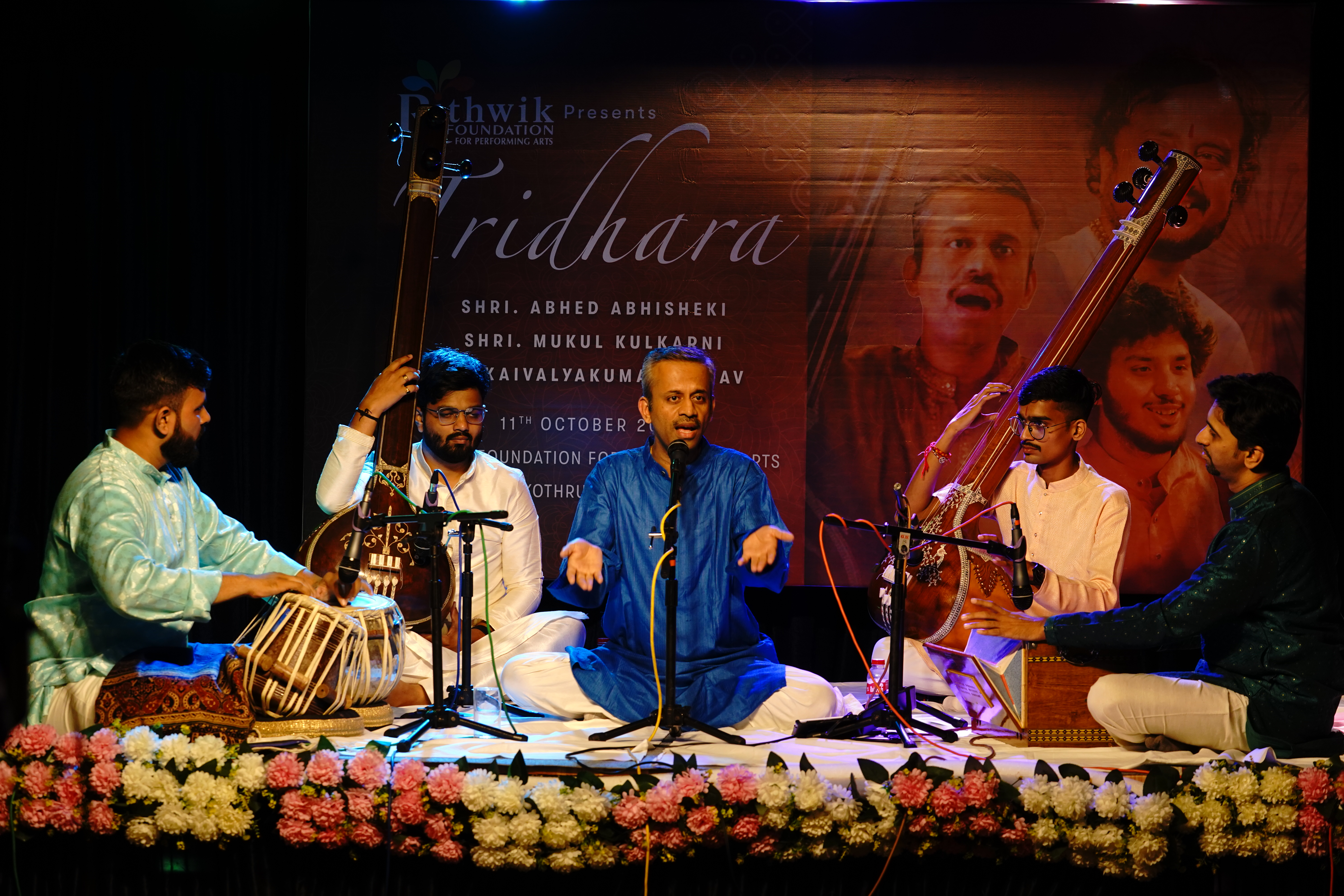Tridhara organized by Rithwik Foundation, Pune Oct 11, 2025 Co-artists: Shri Vedang Kshirsagar (Tabla), Shri Ashish Kulkarni (Harmonium), Shri Kunal Bhide &amp; Shri Kanhaiyya Baheti (Tanpura)